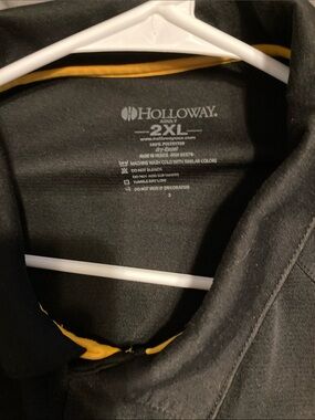 Holloway Black Polo with Yellow Trim